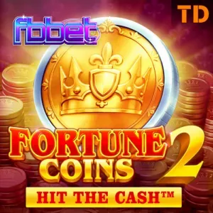 Interface do slot Fortune Coins 2 com moedas douradas e grade 3x3